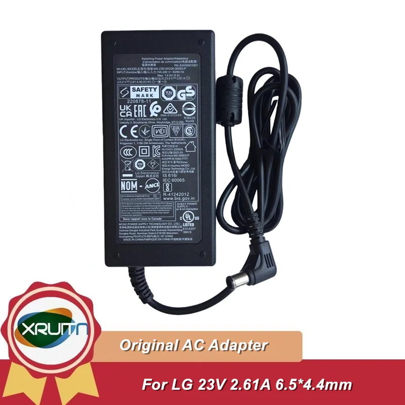 Original oem Switching Power Adaptor Charger for LG SG10TY SC9S 3.1.3ch Wi-Fi Sound Bar EAY65911001 23V 2.61A AC Adapter & Cord