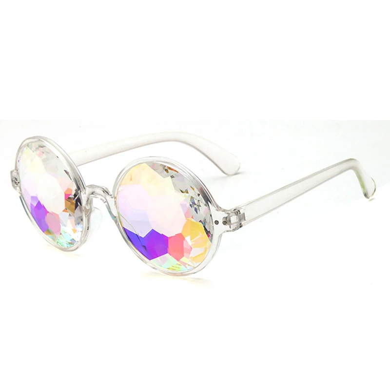 Kaleidoscope Glasses Festival Party Sunglasses Diffracted Lens-Transparent