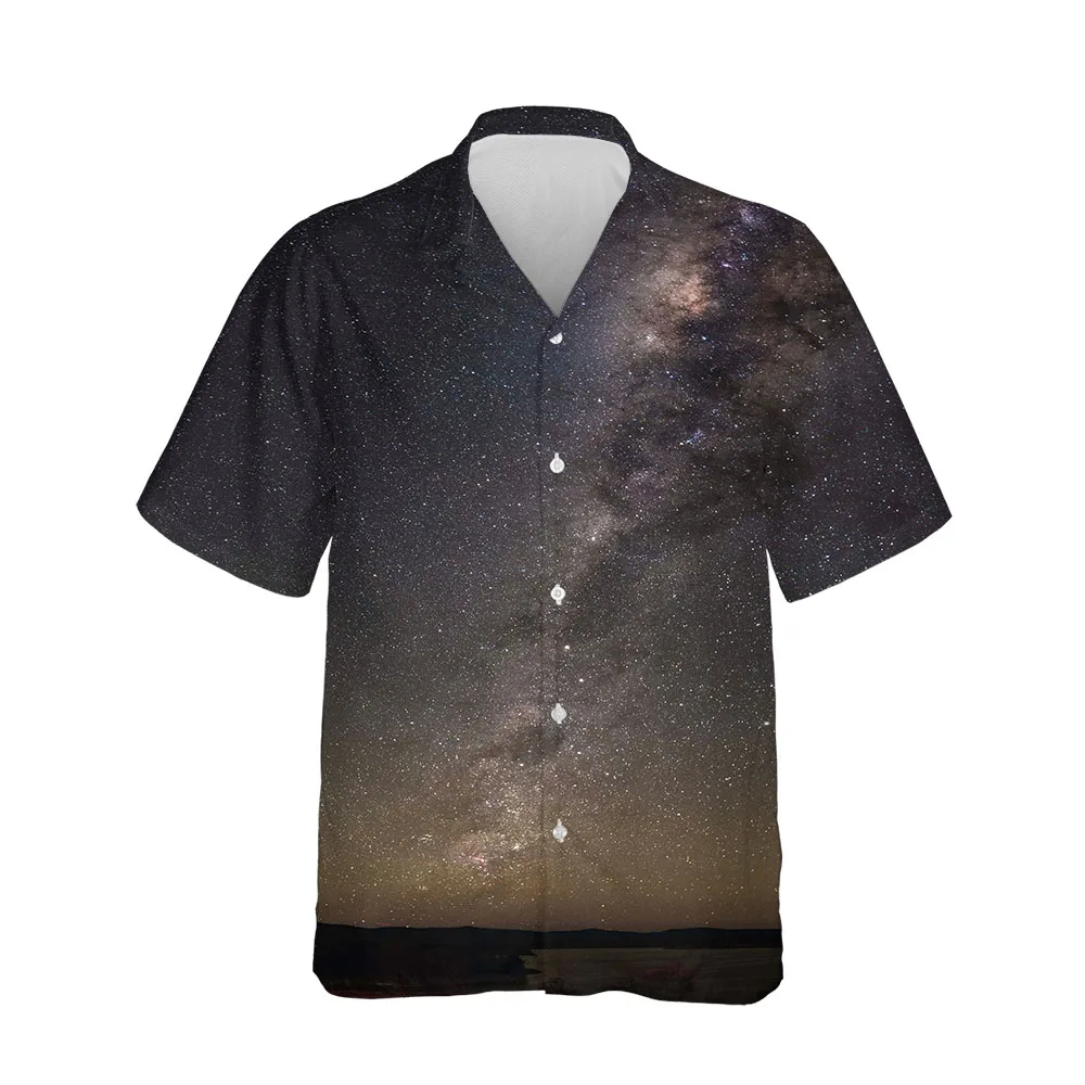 Jumeast New Summer 3D Men's Ladies Gorgeous Universe Short Sleeve Shirts Fashion Decor Shirty Comfortable Streetwear Clothing