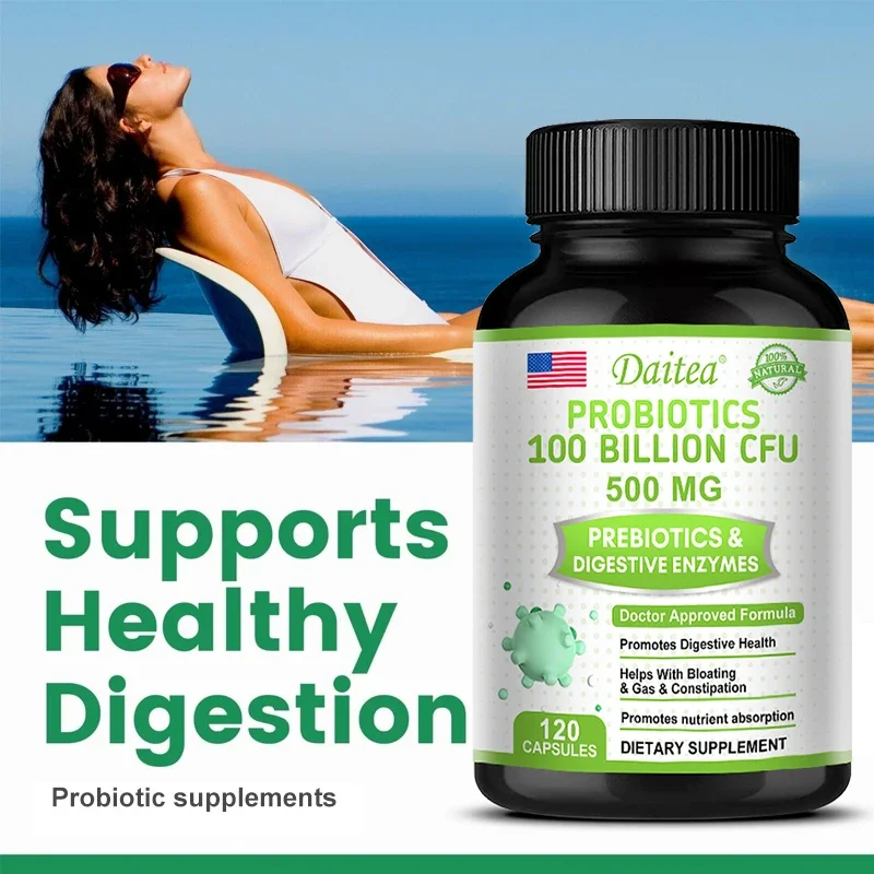 

Probiotics 100 Billion CFU - Contains Prebiotics and Digestive Enzymes To Support Digestion and Weight Management