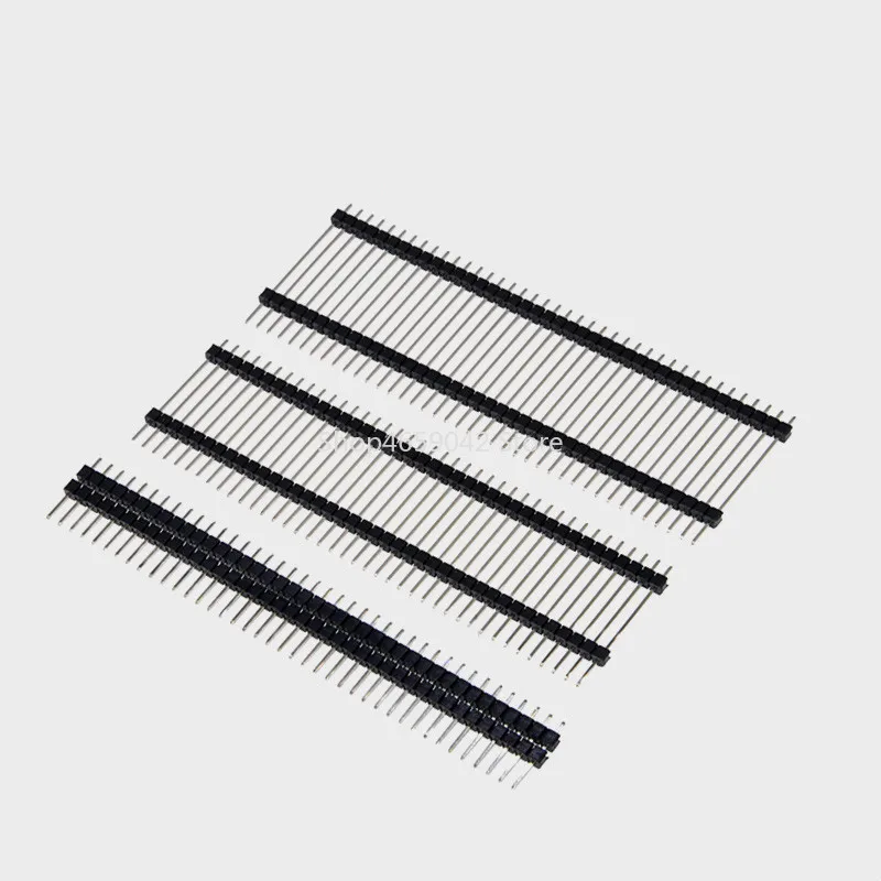 5pcs 2.54mm Double Plastic Single Row Male Pinheader 1X40P Long 15/17/19/21/23/25/30mm PCB Board Pin Header Connector