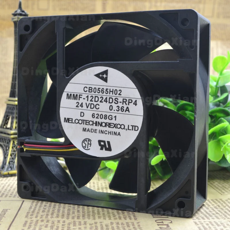 

D 1 pcs Radiator Inverter Cooling Fan For Mitsubishi MMF-12D24DS-RP4 12038 12CM 24V 0.36A