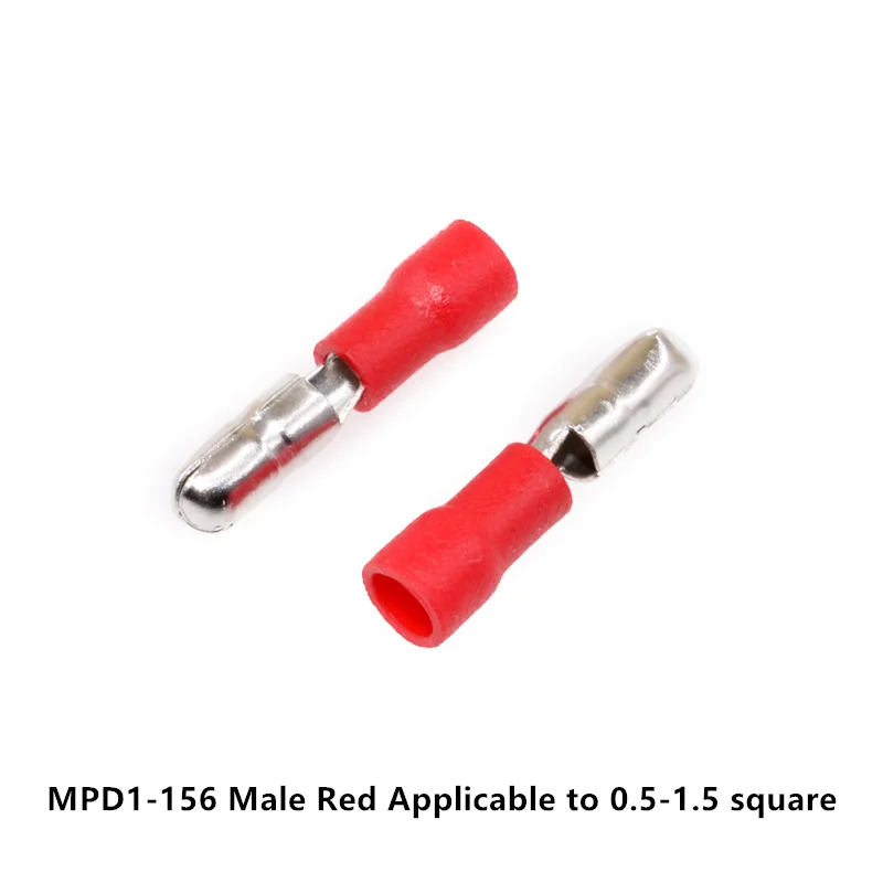 20Pcs Red/Blue Male Female Bullet Insulated Connector Crimp Terminals Wiring Cable Plug MPD1-156 FRD1-156 MPD2-156 FRD2-156