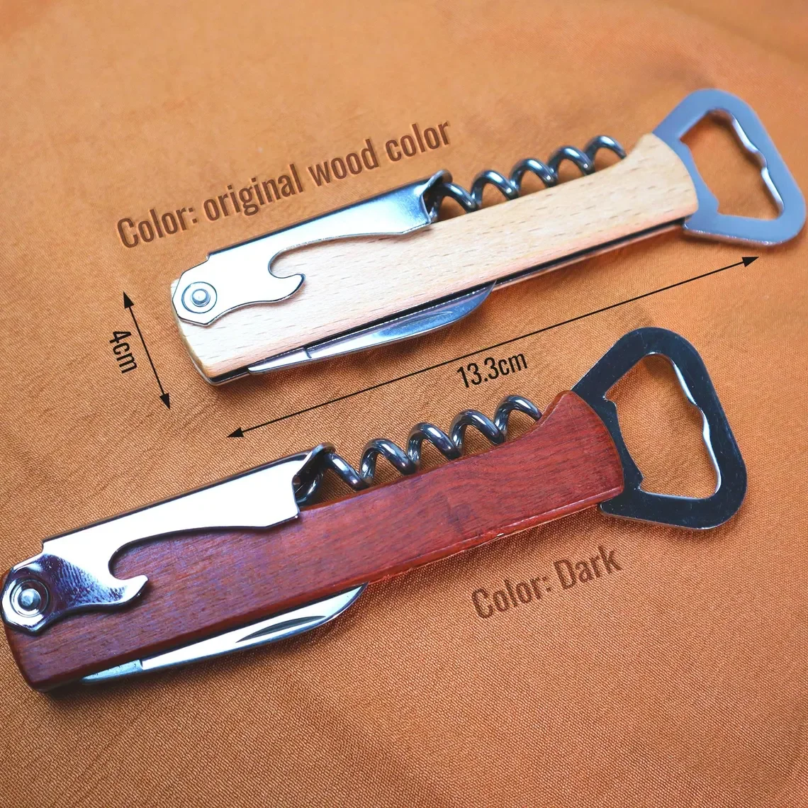Personalisierter Korkenzieher mit Gravur, individueller Flaschenöffner für Bier, Erinnerungsgeschenk, Geschenk für Trauzeugen, Hochzeitsgeschenk, Bar-Accessoire – Detail 3