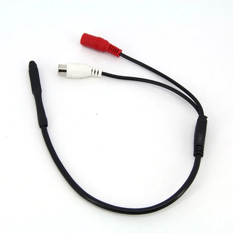 Mini Microphone Pickup DC 12V Sound Monitor Audio Pickup Audio RCA Power Cable for Cctv Camera DVR System Video Surveillance