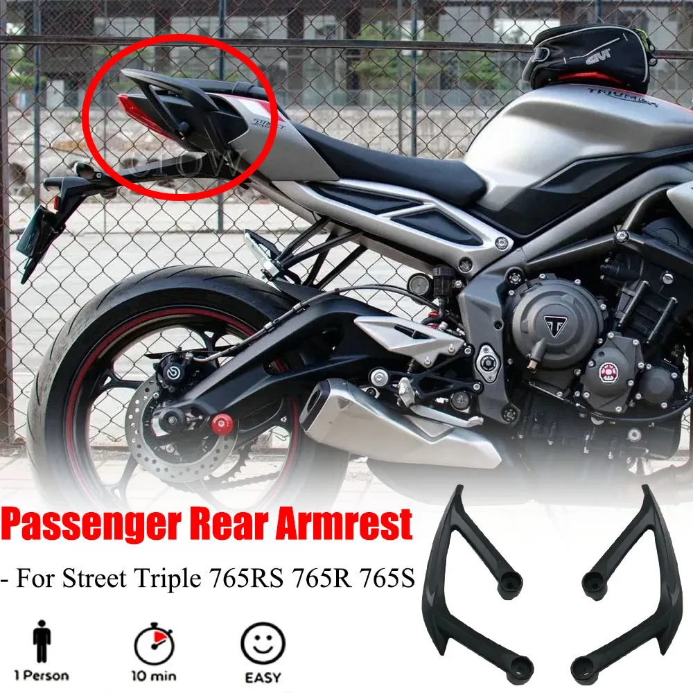 

For Triumph Street Triple 765R S 765R 765S New Arrivals Motorcycle Passenger Rear Armrest Grab Handle Seat Handle Grab Bar 765 R