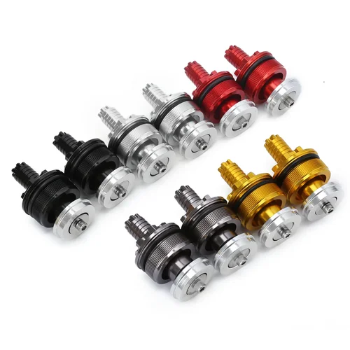 Imagen 2 del producto 2 piezas 41MM amortiguador frontal tornillo tapa de la horquilla pernos de ajuste de precarga para Yamaha YZF R3 R25 motocicleta accesorios parte