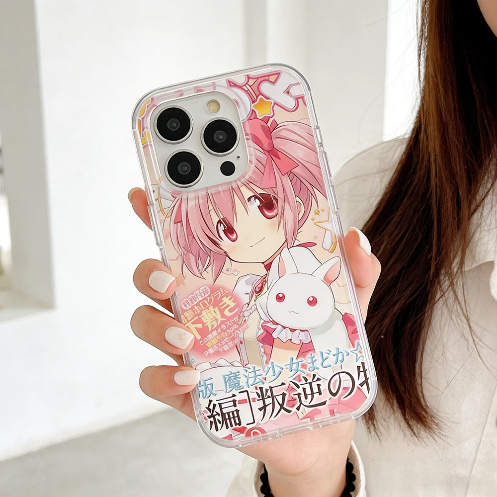 

Japanese Anime Pink Hair Girl Feather Texture Phone Case for Huawei Honor X5c X9d X7d 400 200 X6a X8b X9a X7b X8a Plus Lite Pro