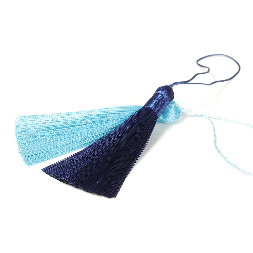 5 Stück 8cm Quasten-Ohrringe aus Polyesterseide, Bürstenanhänger, Ohrring-Charm, Satin-Quaste, DIY-Schmuckzubehör, handgefertigtes Kunsthandwerk – Detail 14