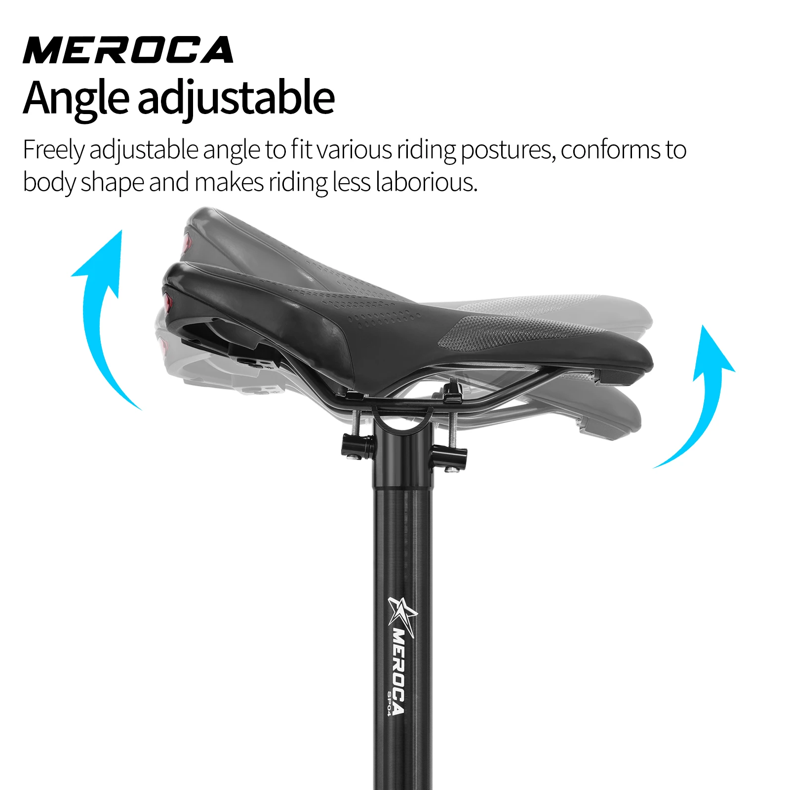 MEROCA SP04 Folding Bike Seatpost 31.8mm×580mm, CNC One-Piece Forming, High Strength Ultra Light Seat Tube for Brompton Upgrade
