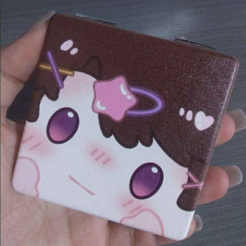 Love And Deepspace Mini PU Makeup Mirror Caleb Xia YiZhou Makeup Mirror for Travel Beauty Cosmetic Tool Valentine's Day Gift