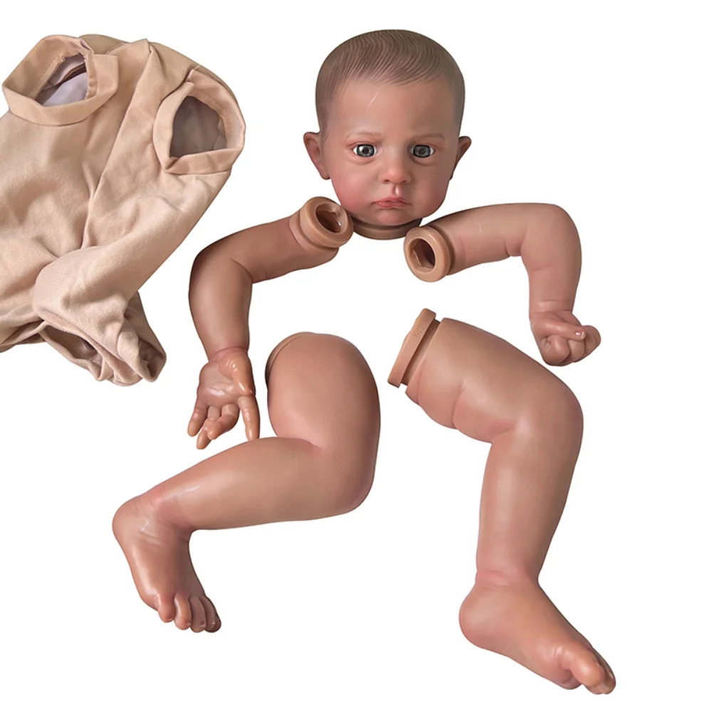 23inches Already Painted Bebe Reborn Doll Kits Cameron Unassembled DIY Blank Reborn Doll Parts 3D Painting Skin Visible Veins