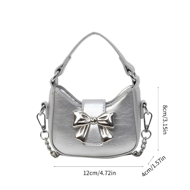Women Chain Strap Crossbody Bag Bowknot Handbag Shoulder Bag Fashion Bag Summer Shopping Dating Bag