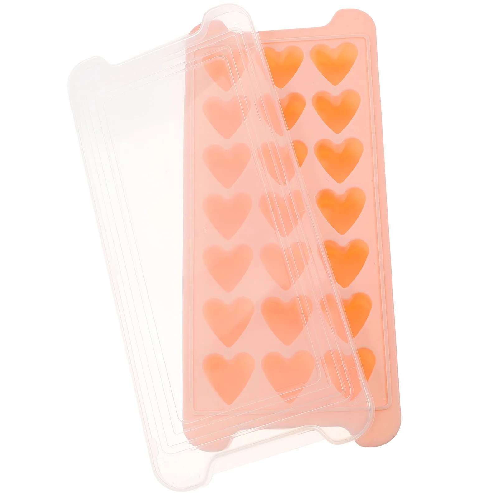 

1pc Heart Shaped Ice Cube Mold 21 Grids Silicone Flexible Bottom Easy Release for Drink Party Ice Making Tool Trays