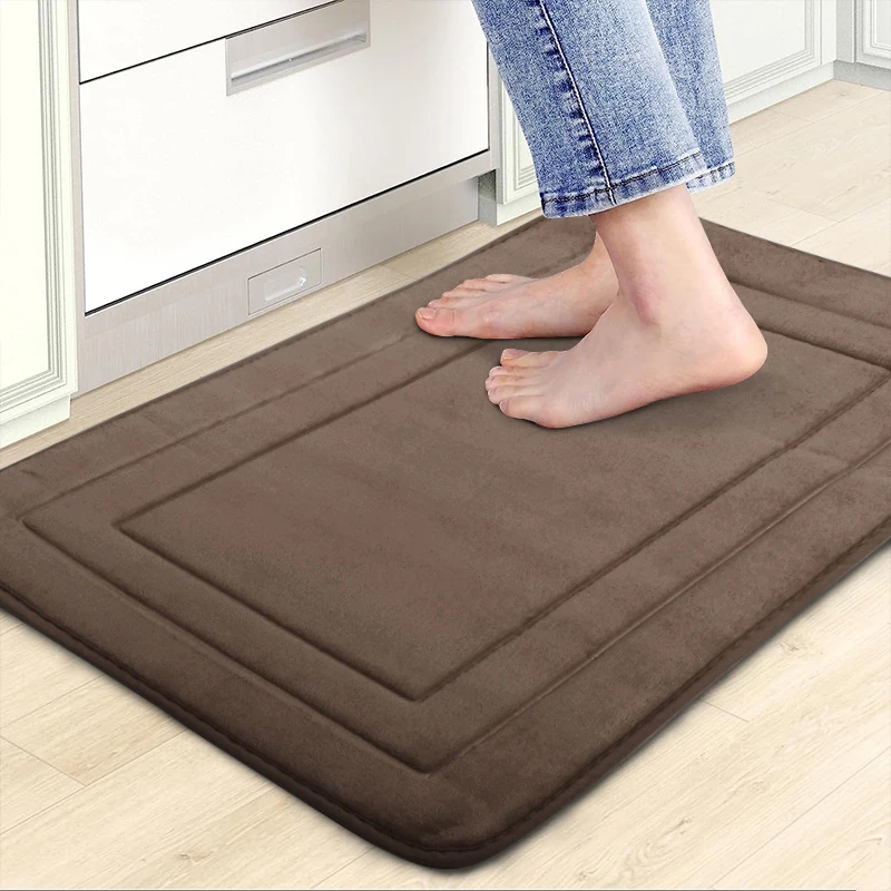 Bath Rug Bathroom Floor Mats Absorbent Non-Slip Shower Rug Kitchen & Bedroom Non-Slip Washable Rugs