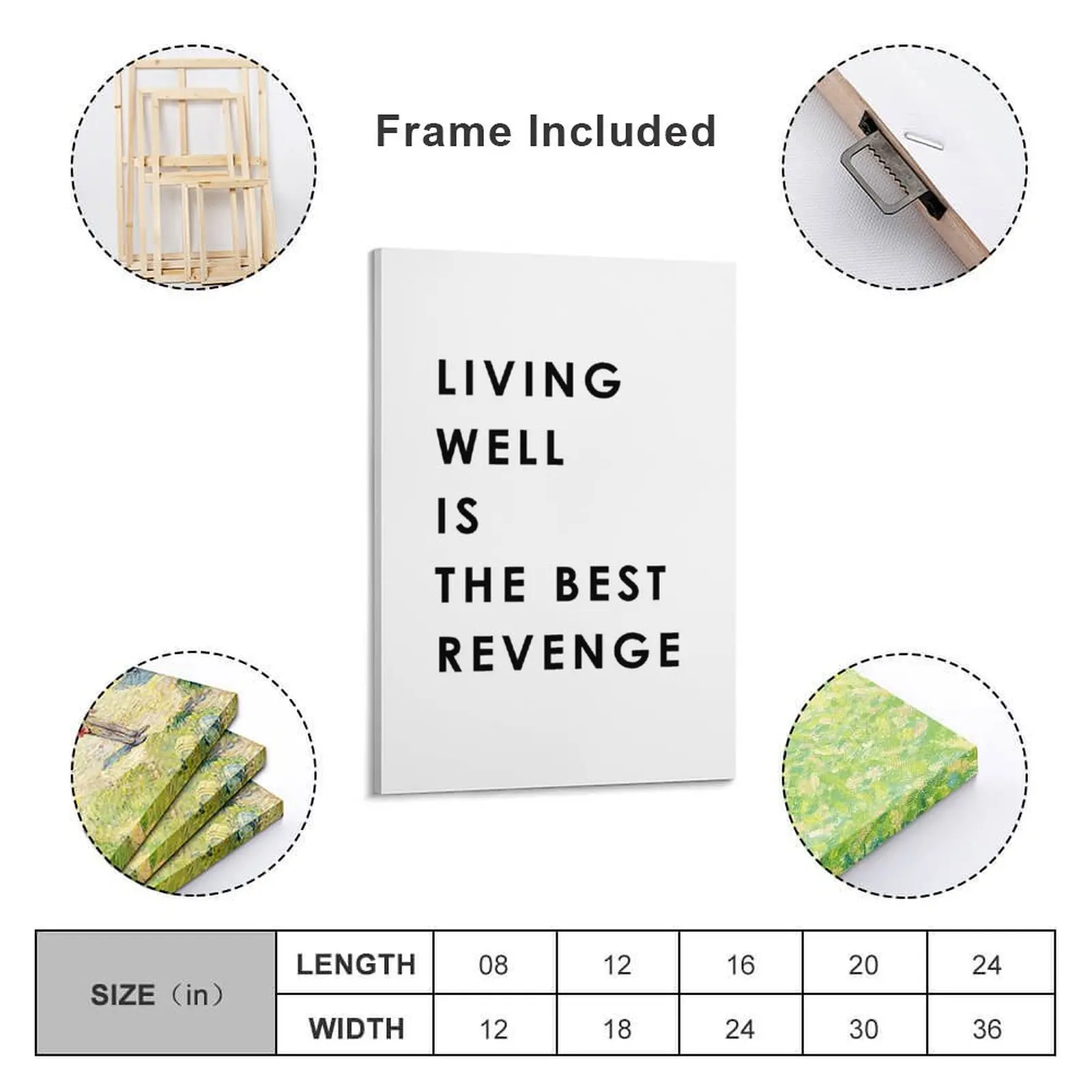 Living well is the best revenge Canvas Painting home decoration accessories house decorations Luxury living room decoration