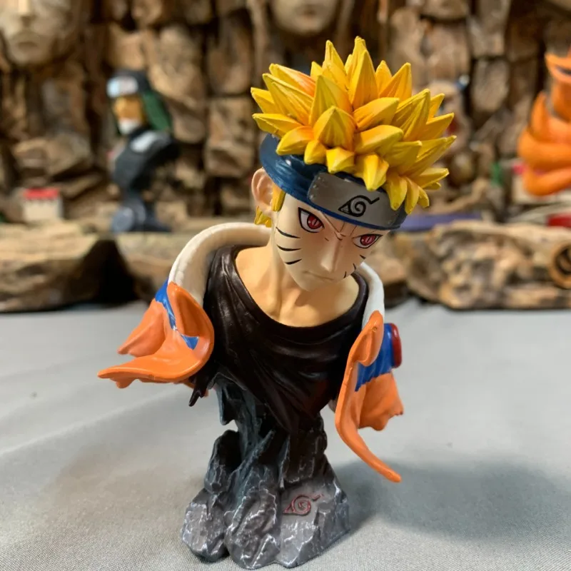 

9CM Shippuden Bust Uzumaki Naruto Fire Country Konoha Ninja Model Figure Wholesale Majestic and Handsome