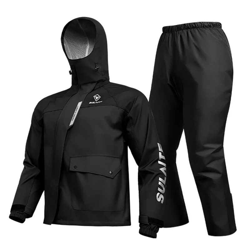 

Waterproof Motorcycle Rain Gear Unisex Set Lightweight Breathable Raincoat Pants Shoe Covers for Daily Commute and Long Rides