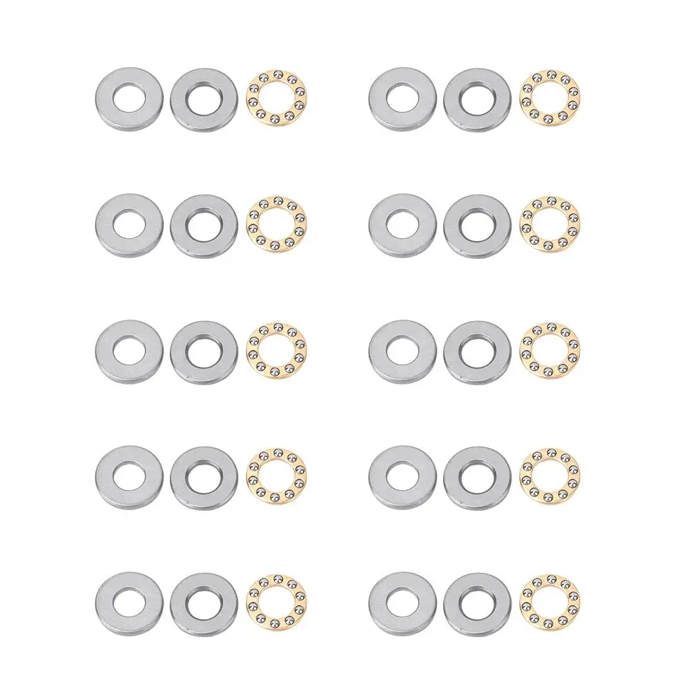 

10Pcs Mini Plane Axial Thrust Ball Bearing Set - F9-20M/F10-18M/F12-21M - High & Steel Bearings