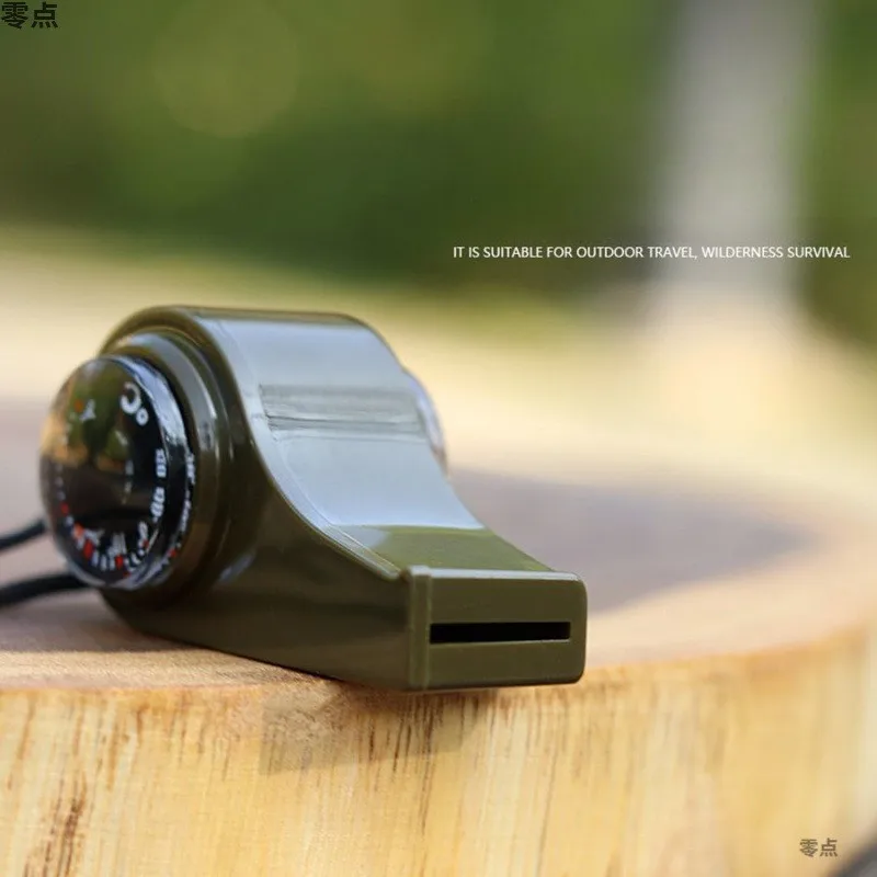 3 في 1 صافرة أمان للطوارئ بصوت عالٍ صفارة إنقاذ متعددة الوظائف مع بوصلة صغيرة للتنزه في الهواء الطلق والتخييم والقوارب