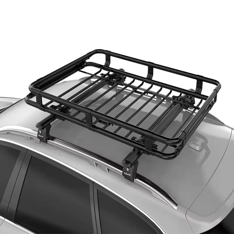 Universal Car Roof Basket Cargo Carrier High Quality Low Noise Roof Cargo Rack Steel Pipe Roof Rack