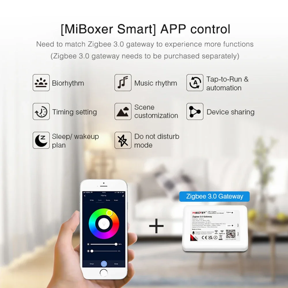 Imagem -06 - Rgb Mais Cct Conduziu a Luz do Jardim Zigbee 3.0 à Prova Impermeável Água Ip66 Futc02z Lâmpada de Gramado ao ar Livre Inteligente Voz Controle App Ac110v220v 6w 9w 15w 25w