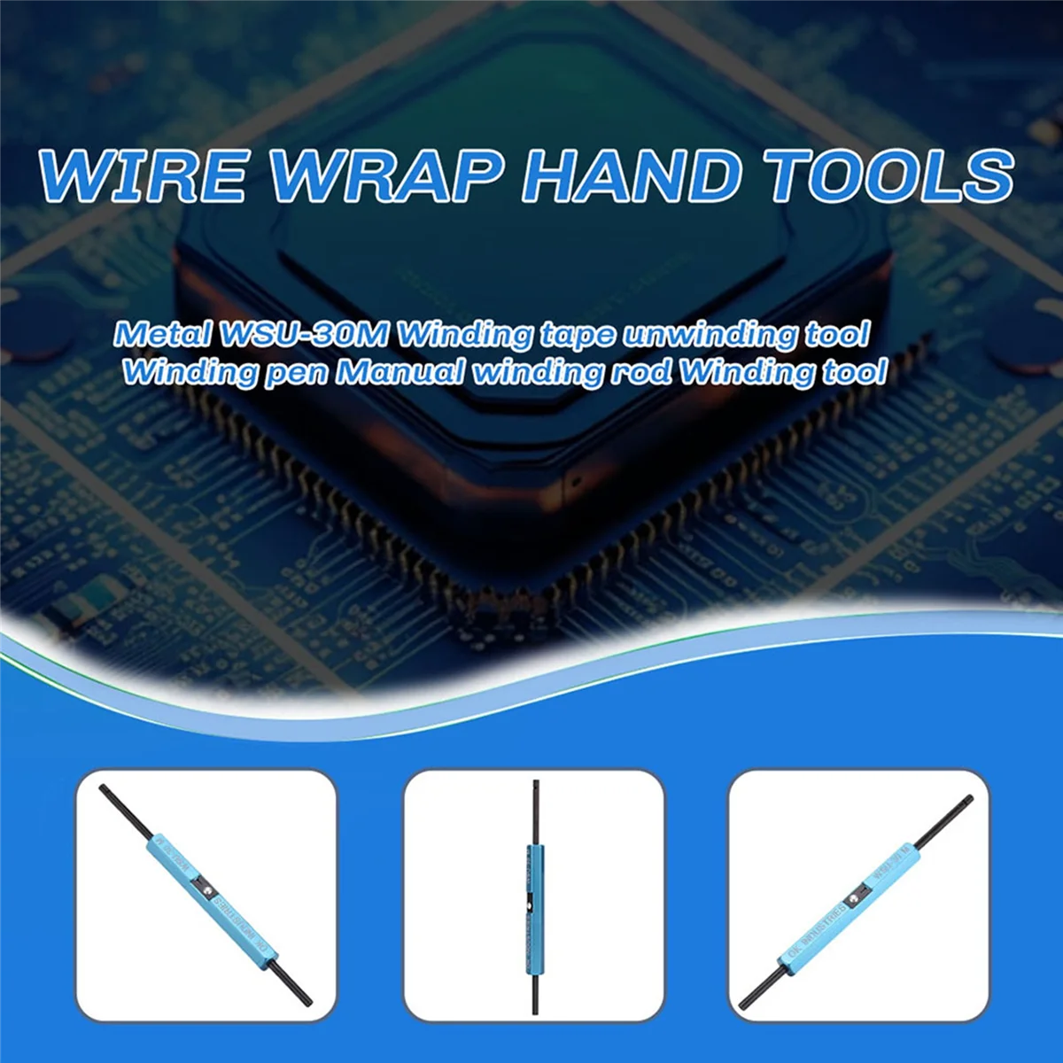 A46T New Durable Wire Wrap Hand Tools Wsu-30M Wire Wrap Strip Unwrap Tool For Awg 30 Cable Prototyping Wrapping