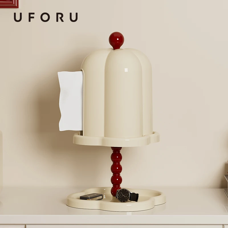 UFORU French retro tissue box in the ancient style of advanced sense of box creative living room light luxury pumping paper box