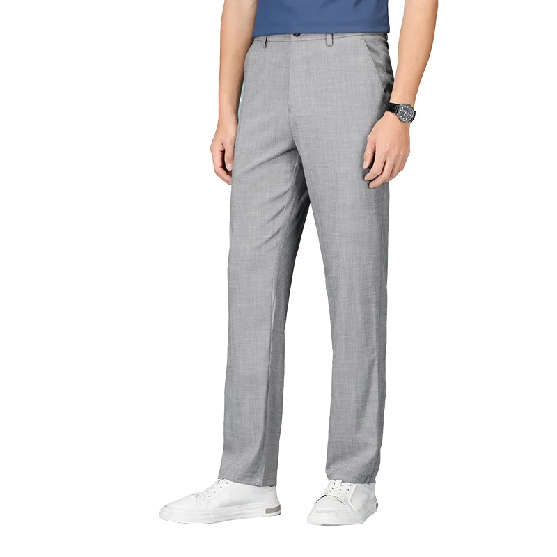 

Мужские модные брюки-костюмные штаны — Новинка Весна-Лето: дышащие брюки из льняной смеси для делового повседневного стиля, для поездок на работу и комфортной работы