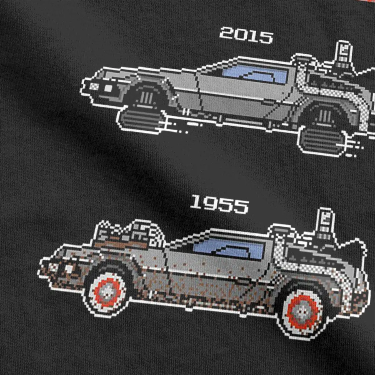 Men\'s T-Shirt Back To The Future 88 MPH Delorean and Flux Capacitor T-Shirt Novelty Cotton Tee Shirt Short Sleeve Tops Summer