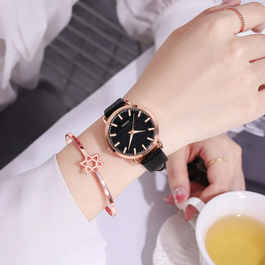 SZTME-ساعة كوارتز نسائية ثلاثية الأبعاد ، مقياس بسيط ، ساعة حزام ، علامة تجارية ، تخفيضات كبيرة ، جديدة ،