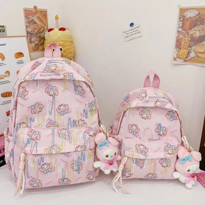

HOT Sanrio Kuromi Children Cartoon Schoolbag My Melody Fashion Large Capacity Backpack Casual Lightweight Large Small Travel Bag