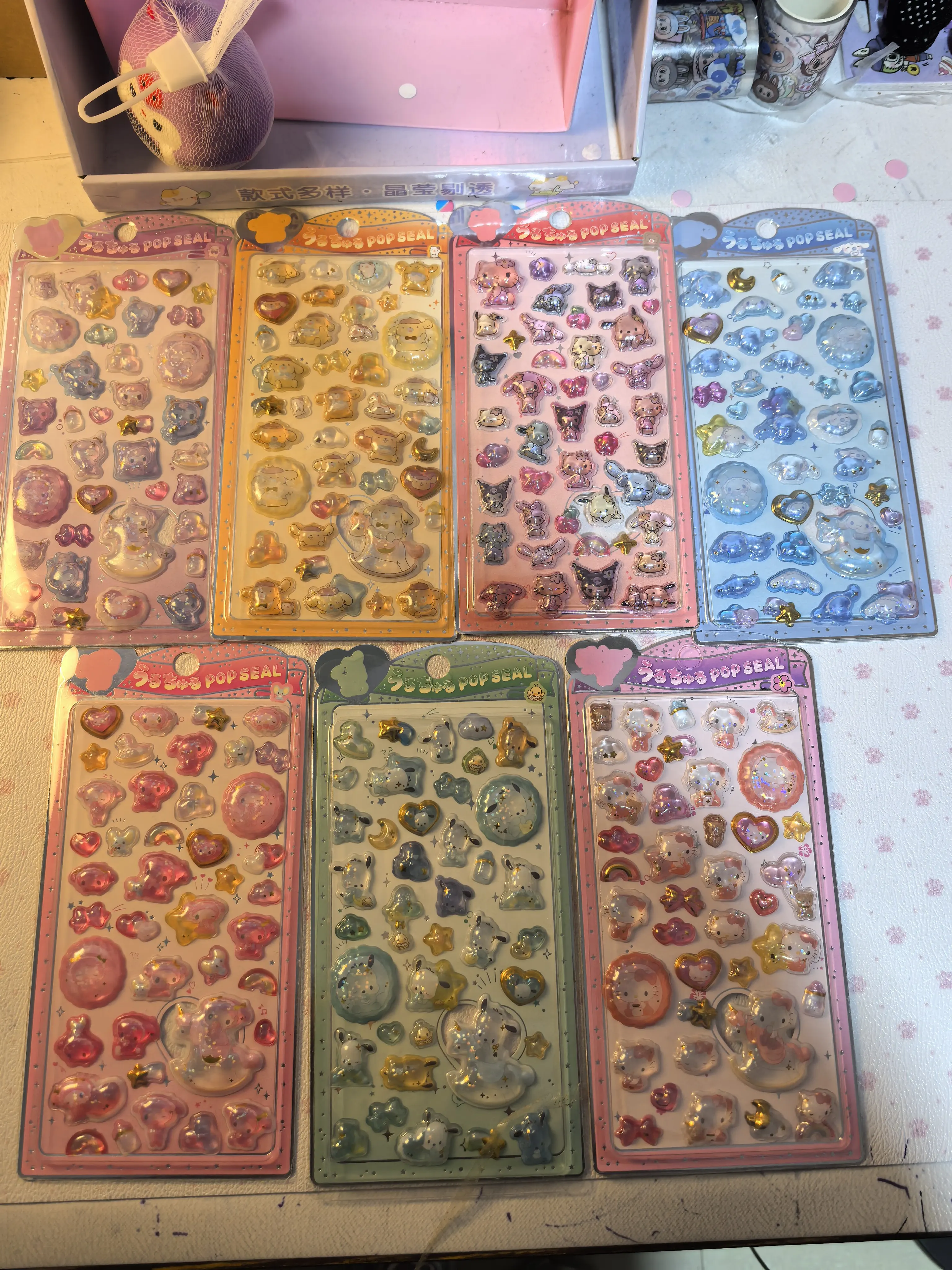 

New styles Kitty cat Three-Dimensional Relief Crystal Sticker Diy Phone Case Notebook Camera Decorate Girl Birthday Gift