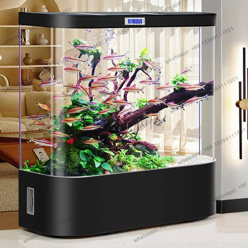 room household floor-to-ceiling medium-sized fish tank ecological automatic circulation filtration aquatic tank upper filtration