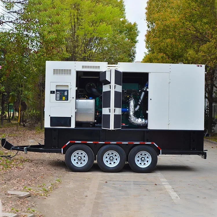 trailer mobile dynamo diesel generators 80kva 90kva vlvo power generator 100kva generator set 125 kva