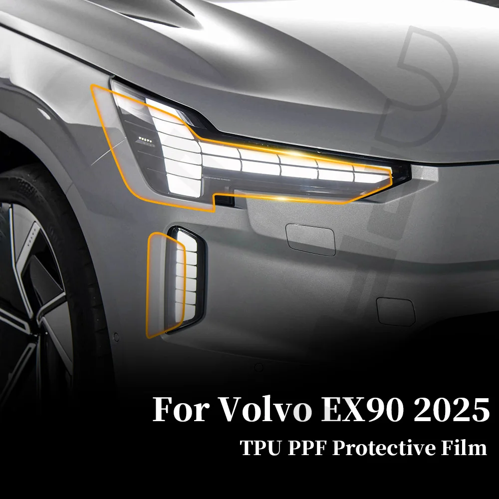 

For Volvo EX90 2025 Headlight Rearview Film B C Pillar TPU Paint Protection Film Pre-cut PPF Clear Bra Anti-scratch Resistant