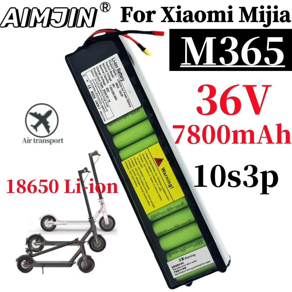 36V 7.8Ah 18650 Lithium Ion Battery Pack Replacement For Xiaomi M365 Professional Electric Scooter E-Bike Rechargeable Battery