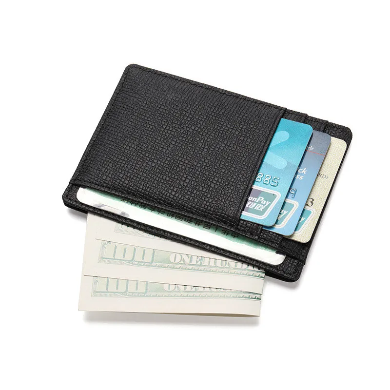 Genuine Leather ID Card Holder Multi Slot Slim Card Case Super Thin Soft Wallet Men Purse Cardholder