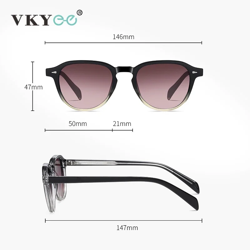 VICKY Vintage Polarised Prescription Sunglasses Women Classic Anti Blue Ray Glasses Men Myopia Prescription Photochromic Glasses