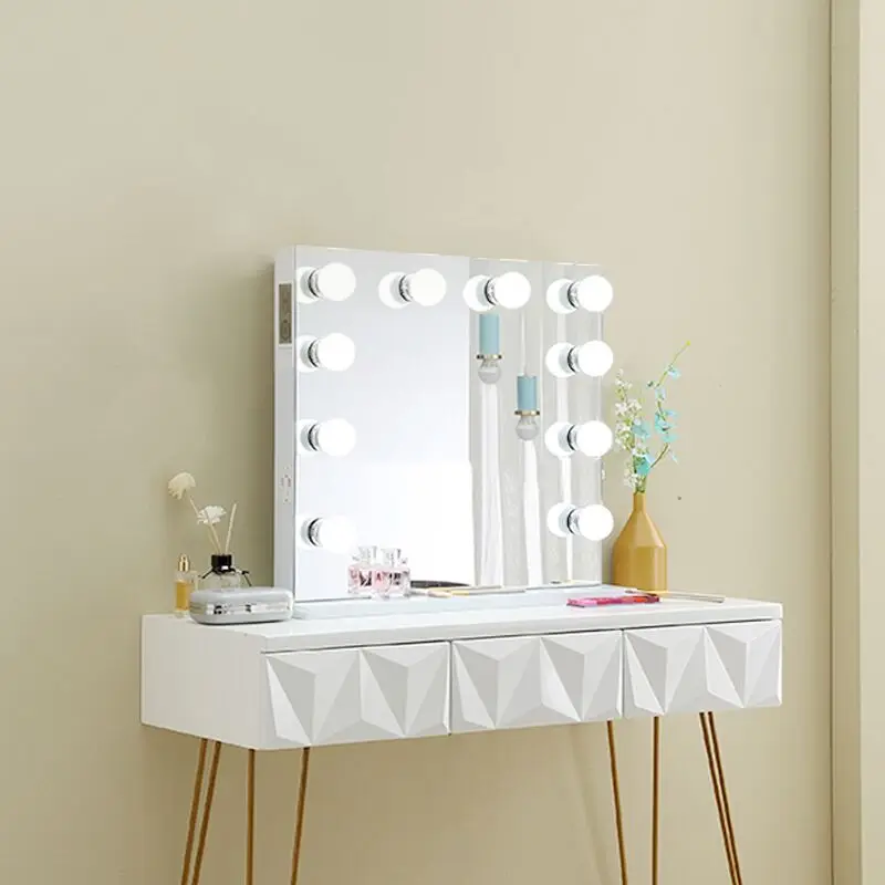 Makeup Mirror Hollywood Style LED Vanity Mirror with 12 Touch Dimmer LED Light Bulbs for Make Up Dressing Table