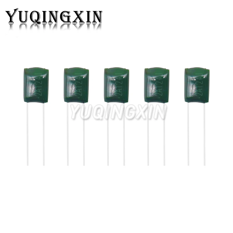 20pcs Polyester film capacitor 100V 120nF 150nF 220nF 330nF 470nF 2A124J 2A154J 2A224J 2A334J 2A474J