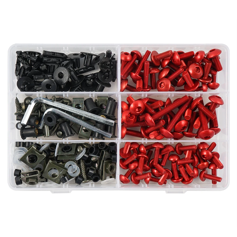 253PCS Kuip Bolt Kit Fastener Clips Schroef Voor Yamaha MT03 MT07 MT09 YZF R1 R3 R6 R7 FZR400 600 750 Suzuki GSXR600 750 1000