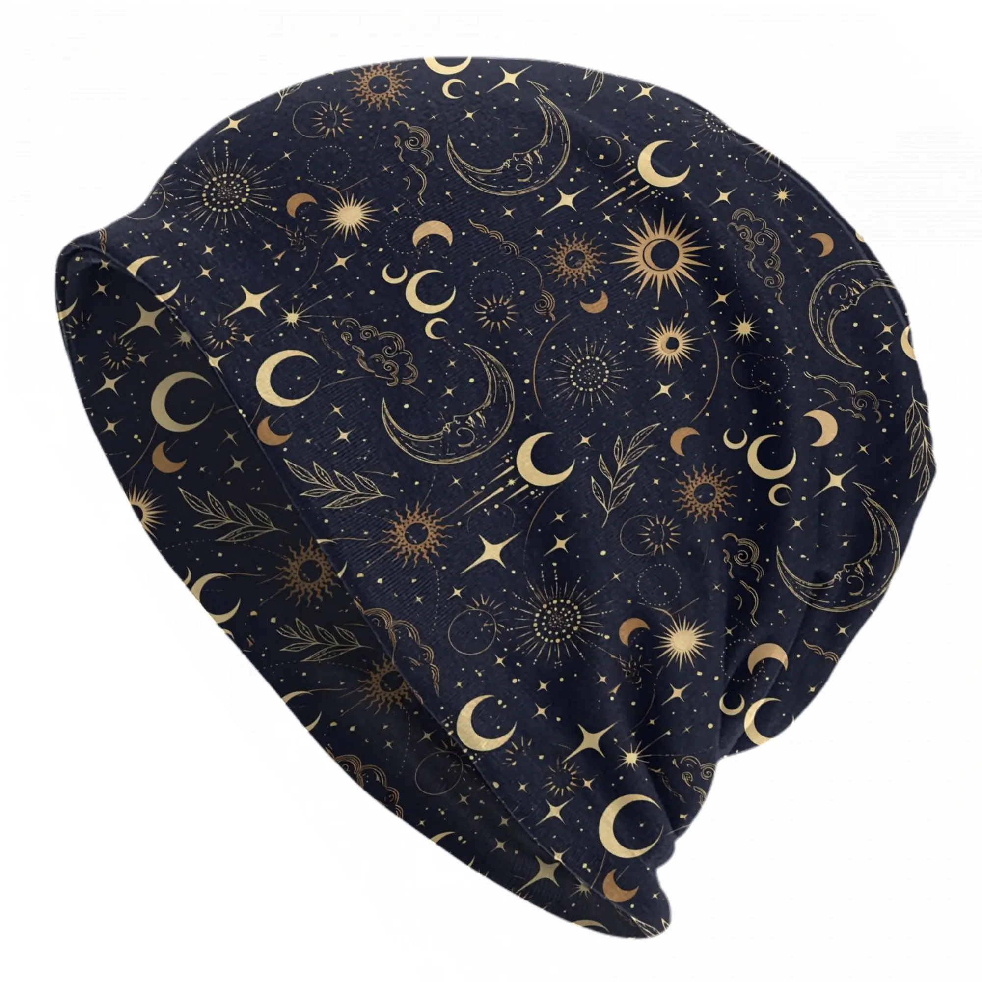 Astrology Zodiac Moon and Stars Bonnet Hats Goth Outdoor  Skullies Beanies Hats Unisex Warm Dual-use Caps