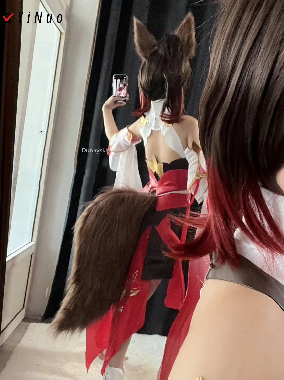 Tingyun ชุดคอสเพลย์อะนิเมะมีหูสำหรับเด็กผู้หญิงเสื้อผ้าเซ็กซี่รถไฟรูปดาวรถไฟชุดแต่งกายสำหรับเด็กผู้หญิง2024ผู้หญิง