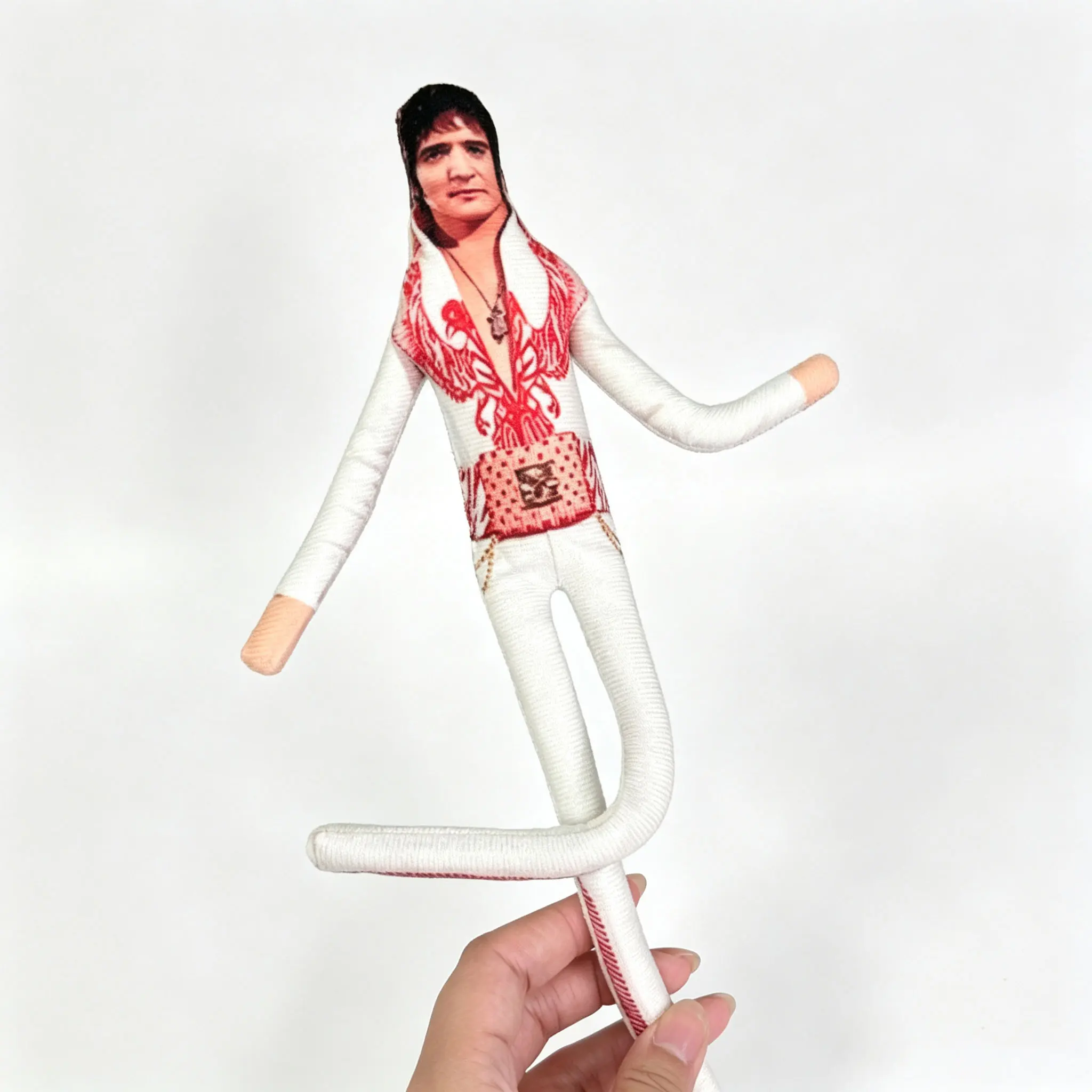 Novelty Elvis Abstract Funny Bendable Plush Doll, Wire Skeleton Pose‑able Stuffed Toy, Collectible Figure Merchandise view 3