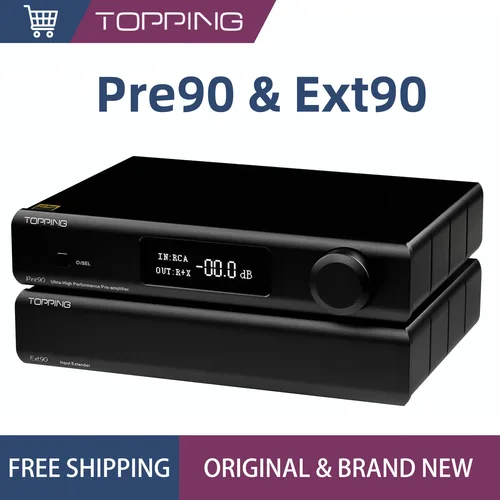 TOPPING Pre90 프리앰프 및 Ext90 입력 익스텐더, 초고해상도 오디오, NFCA 모듈, AMP, RCA, XLR 출력 조합