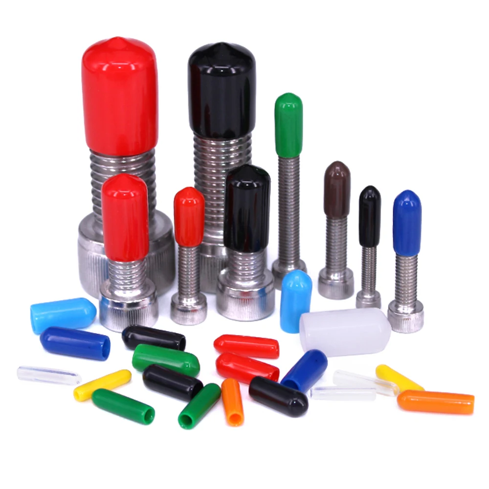 Rubber Sleeve Tip End Caps Waterproof Jacket Silicone Cap Head Protective Screw Seals Decorative Cover Tips Stopper Lid Tube Set