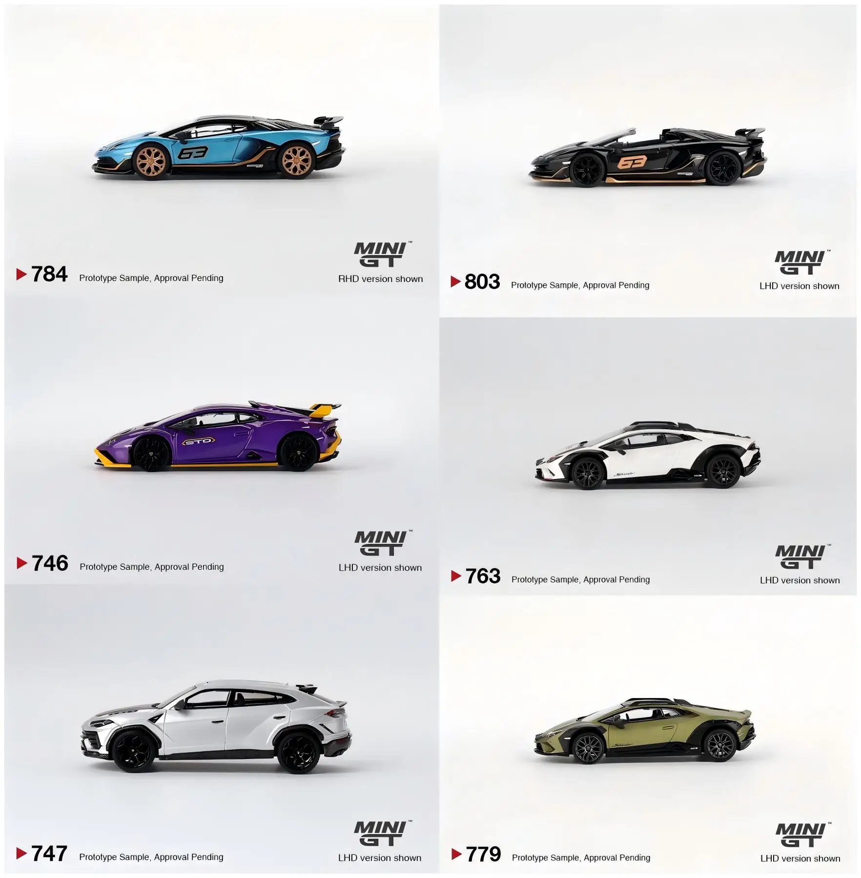 TSM MINIGT 1/64 772 788 Hura can STO Sterrato SVJ 63 Roadster GT3 EVO2 # 83 minigt 784 816 مجموعة نماذج السيارات المصنوعة من خليط معدني #3