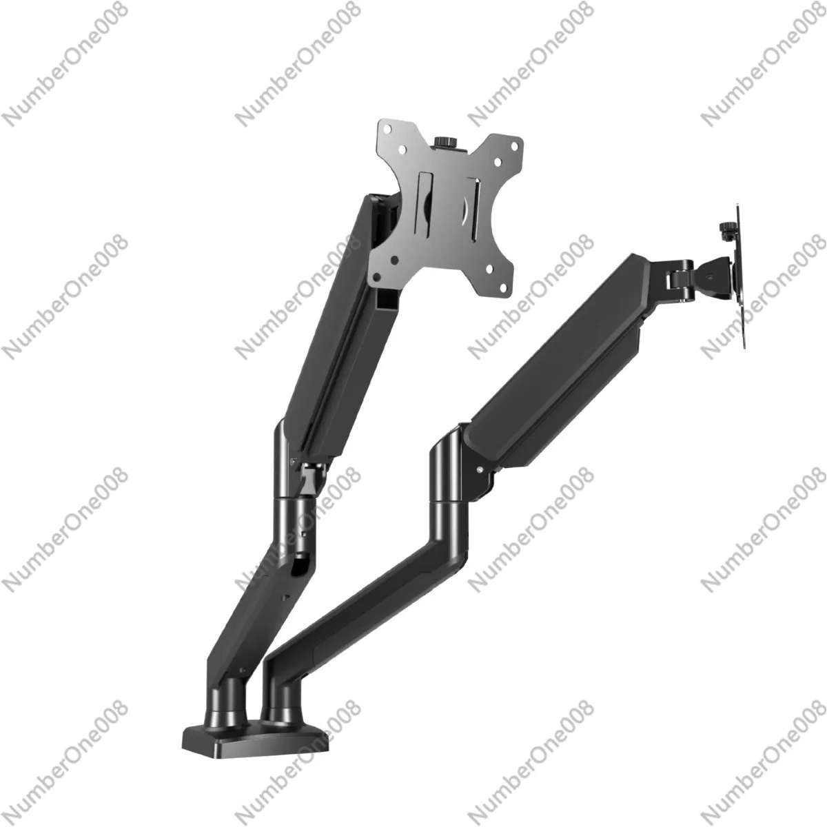 Double Arm Aluminum Alloy Monitor Bracket 10kg 32 Inch Air Pressure Arm Double Screen Computer Bracket Telescopic Rotary Lifting