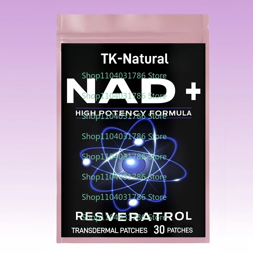 

30 пластырей NAD+ Трансмические пластыри с ревератролом, усилением NAD Plus — поддерживает здоровье сотовой связи, выносливость и здоровое старение